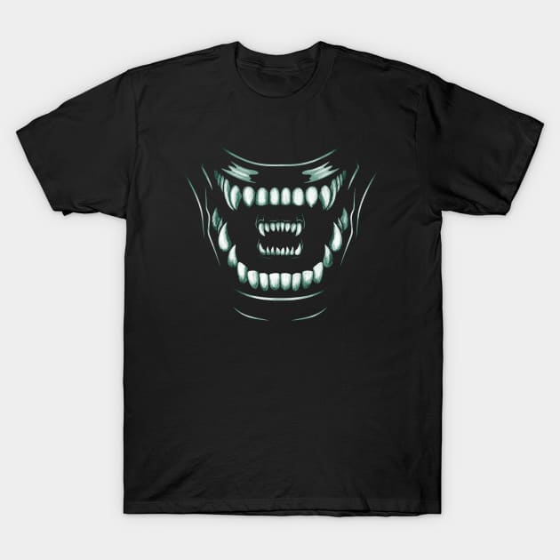 The scariest mouths in the universe... Green T-Shirt by DCLawrenceUK